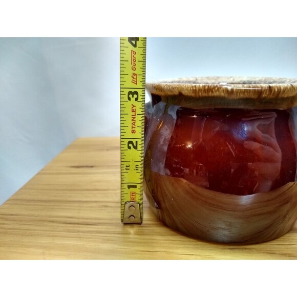 Vintage Hull Pottery Oven Proof Brown Drip Sugar Bowl No Lid Replacement - Picture 8 of 9